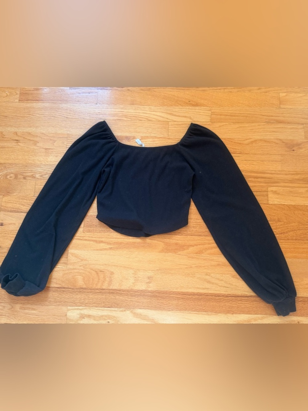 Altar’d State Black Long Sleeve Crop Top Shirt sz M